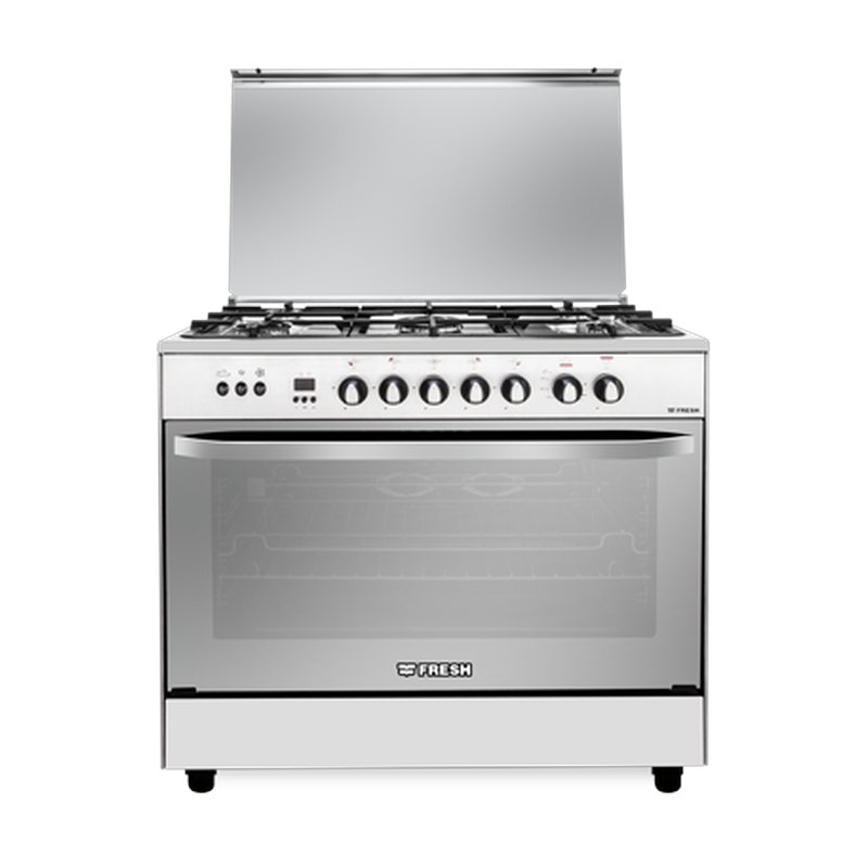 Fresh five-burner gas cooker with oven