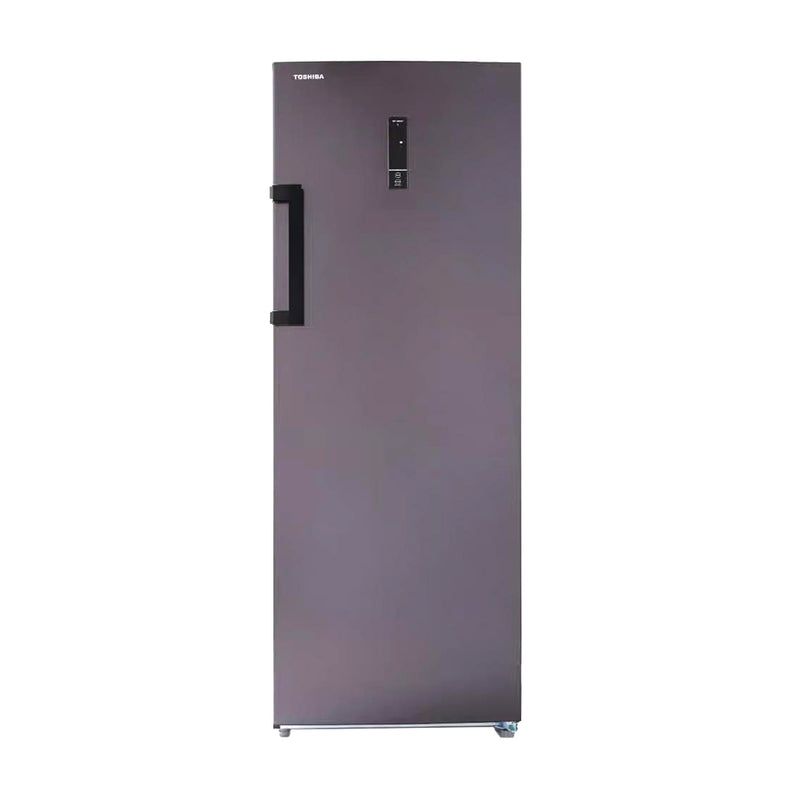 Toshiba Upright No Frost Digital Deep Freezer, 238 Liters, 7 Drawers, GR-RU312WE-DMN(37H) - Grey