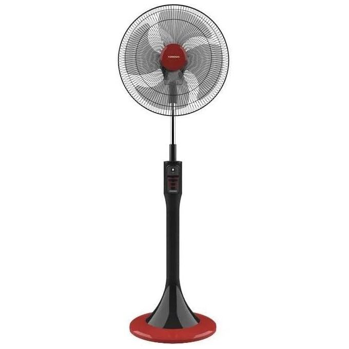 TORNADO Stand Fan 18 Inch, 4 Blades, Black x Red TSF-18MB