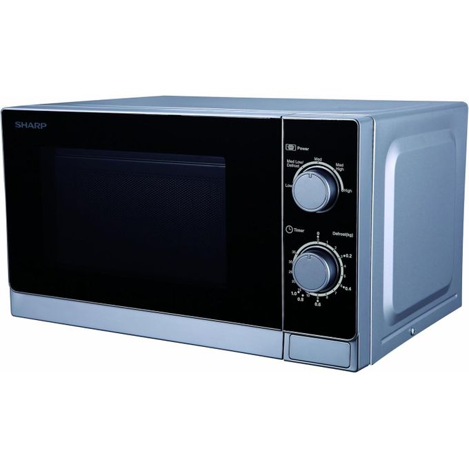 Sharp ميكروويف سعة 20 لتر، 800 واط، فضي، طراز R-20CR(S)