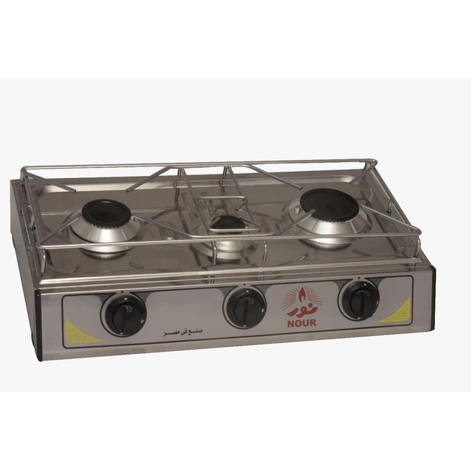 Noor Stainless Steel Gas Flat 3 Eyes/3 Burners