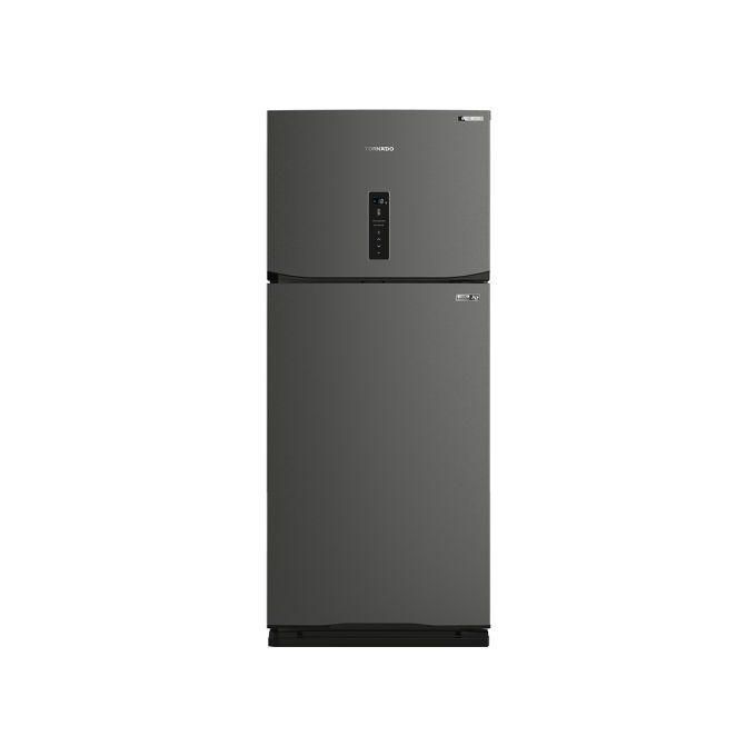 TORNADO Refrigerator Inverter Digital No Frost 396 Liter Dark Stainless RF-480ATV-DST