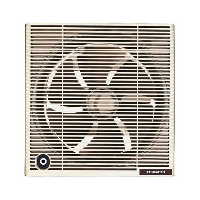 TORNADO Bathroom Ventilating Fan Diameter 20 cm, Installing Frame Dimensions 25 x 25 cm, Privacy Grid, 2 Directions, Silent Action, Body Metal (5 Years Full Free Warranty) Creamy TVS-20CM
