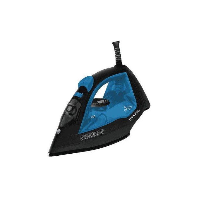 TORNADO  Steam Iron 2200 Watt Ceramic Soleplate, Tank Capacity 300 Ml, Anti-Drip, Adjustable Steam Dark Blue TST-2200D (Multi Color)