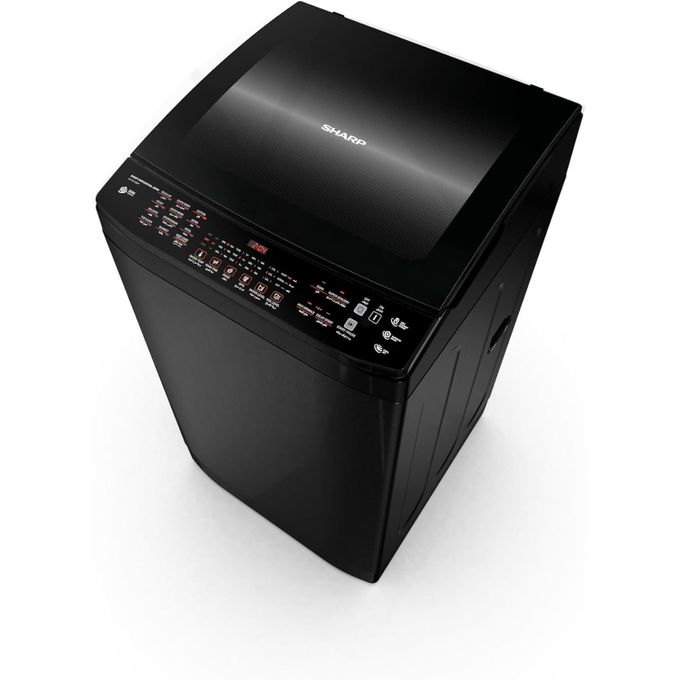 Sharp غسالة أوتوماتيكية بتحميل علوي سعة 11 كجم، عاكس DDM، مضخة، أسود