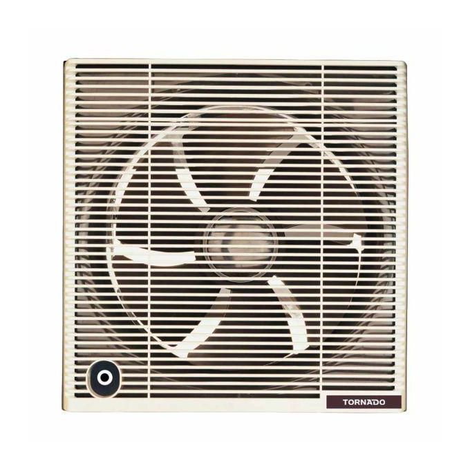 TORNADO  Bathroom Ventilating Fan Diameter 25 cm, Installing Frame Dimensions 30 x30 cm, Privacy Grid, 2 Directions, Silent Action, Body Metal (5 Years Full Free Warranty) Creamy TVS-25CM