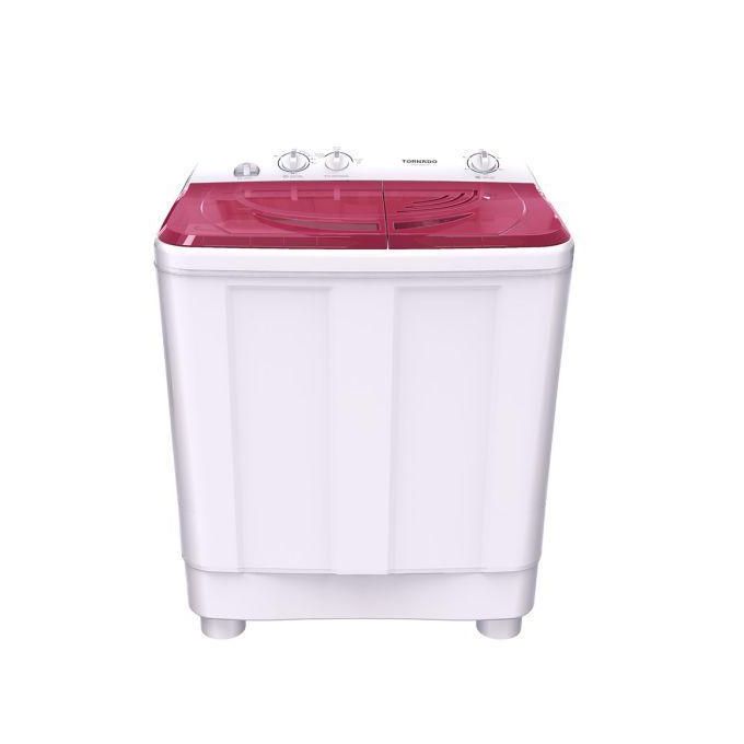 TORNADO  Washing Machine Half Automatic 7 Kg, 2 Motors, Red TWH-Z07DNE-W(RD)