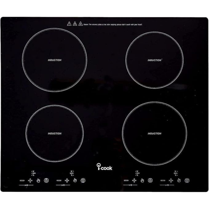 I Cook 4 Burners Electric Built-In induction Hob, 60 cm - BH5060G-D