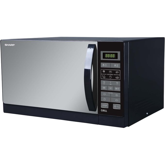 Sharp ميكروويف شواية سعة 25 لترًا - 900 واط - 6 قوائم - أسود R-750MR(K)