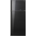 Sharp SJ-GV58A(BK) Refrigerator Inverter with 2 Glass Black Door and Plasma Cluster - 450 Liters