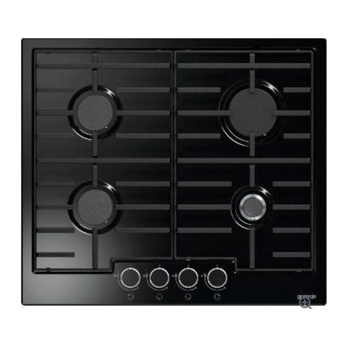 Gorenje موقد غاز مدمج، 4 شعلات، 60 سم، أسود - G6N41IB