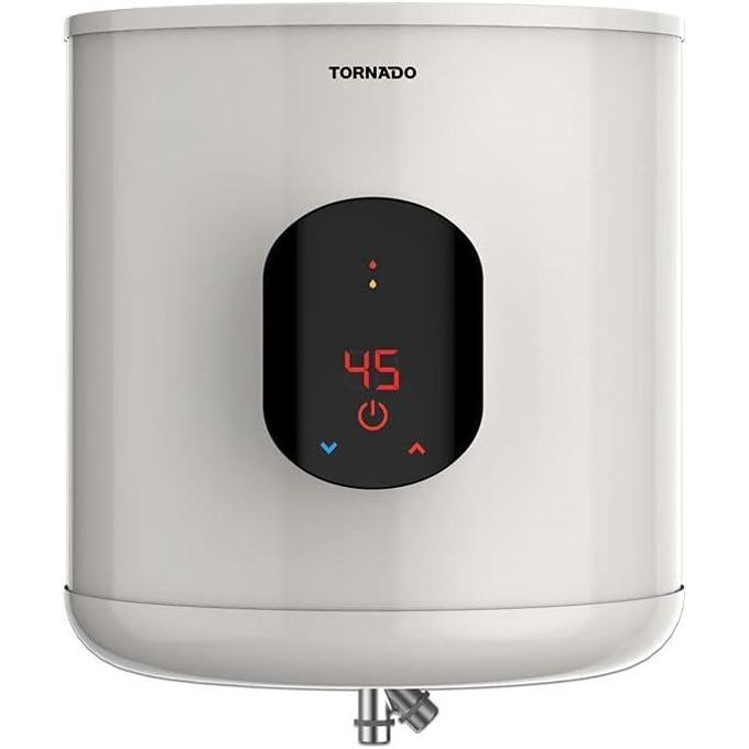 TORNADO EWH-S35CSE-F Electric Water Heater with Digital Screen, 35 Liters - Off White