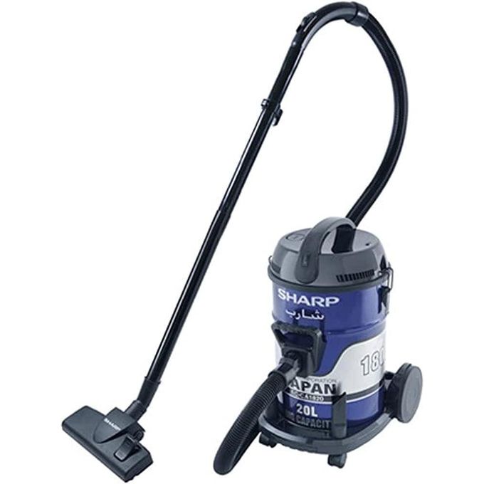 Sharp EC-CA1820-X Pail Can Vacuum Cleaner with Cloth Filter, 1800 Watt - Blue