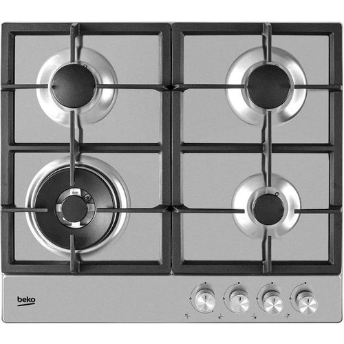 Beko موقد غاز بلت ان بحوامل حديد من بيكو 64225 SX، 60 سم - فضي