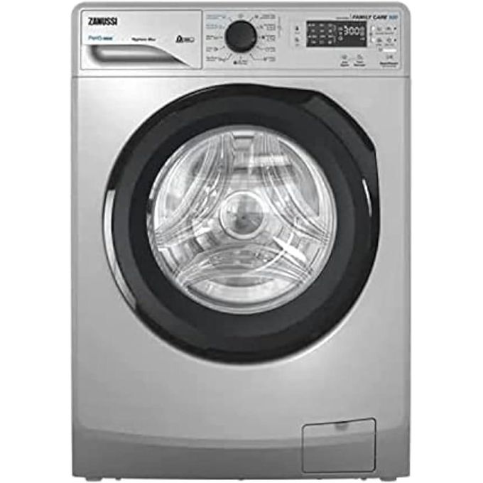 Zanussi Automatic Washing Machine, Digital Multi Program, TC4, 7 KG, 1200 RPM, Silver, Motor Universal, Black Door - ZWF7240SB5