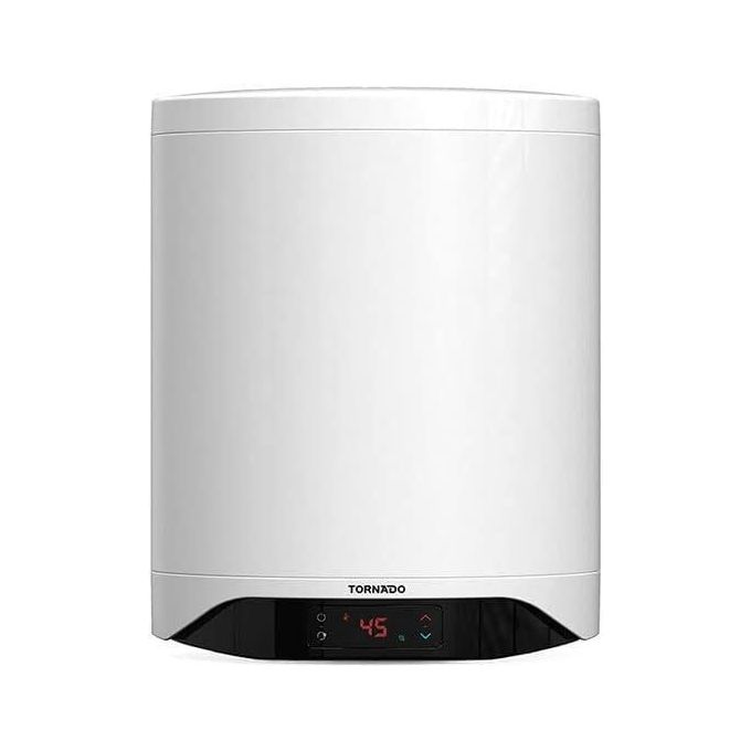 TORNADO Electric Water Heater 40 L Enamel Digital White TEEE-40DW