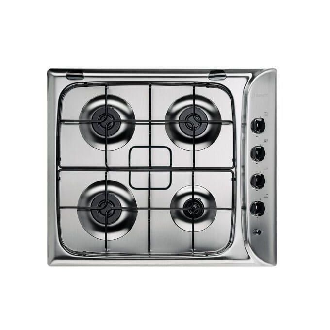 Indesit موقد غاز مدمج، 4 شعلات، 60 سم، فضي - PIM 640 AST (IX)