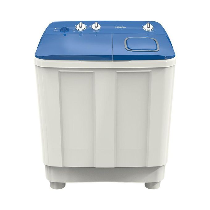 TORNADO  TMH-HS10CP(WB)Semi-Automatic Washing Machine 10 kg with Pump - White × Blue