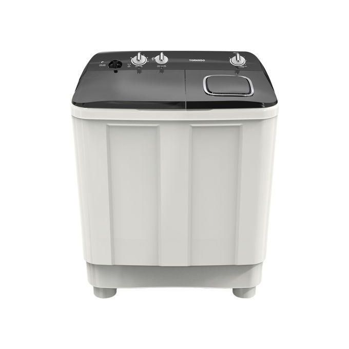 TORNADO  Washing Machine Half Auto Capacity 12 Kg 1200 RPM Pump Lint filter, Anti-Shock Body, Anti-Rat Baseplate White x Black TMH-HS12CP(WK)
