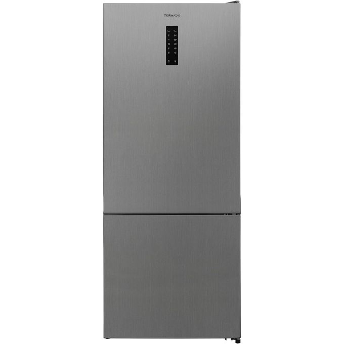 TORNADO Refrigerator Digital, Bottom Freezer, Advanced No Frost 430 Liter, Shiny Silver RF-452BVT-SLS