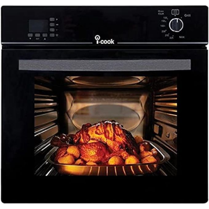 I Cook BO6060G-119-DSF Built In Oven Gas – 70 Liter, 60x60 cm, Black