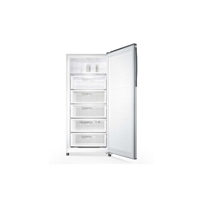 Toshiba فريزر أفقي بدون صقيع 5 أدراج مع ميزة التجميد السريع GF-22H-S، 230 لتر، فضي