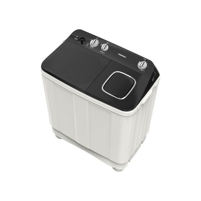 TORNADO  Washing Machine Half Auto Capacity 12 Kg 1200 RPM Pump Lint filter, Anti-Shock Body, Anti-Rat Baseplate White x Black TMH-HS12CP(WK)