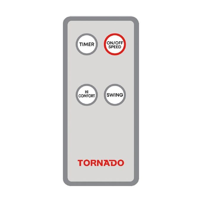 TORNADO Stand Fan 18 Inch 4 Blades Remote Black TSF-18WR