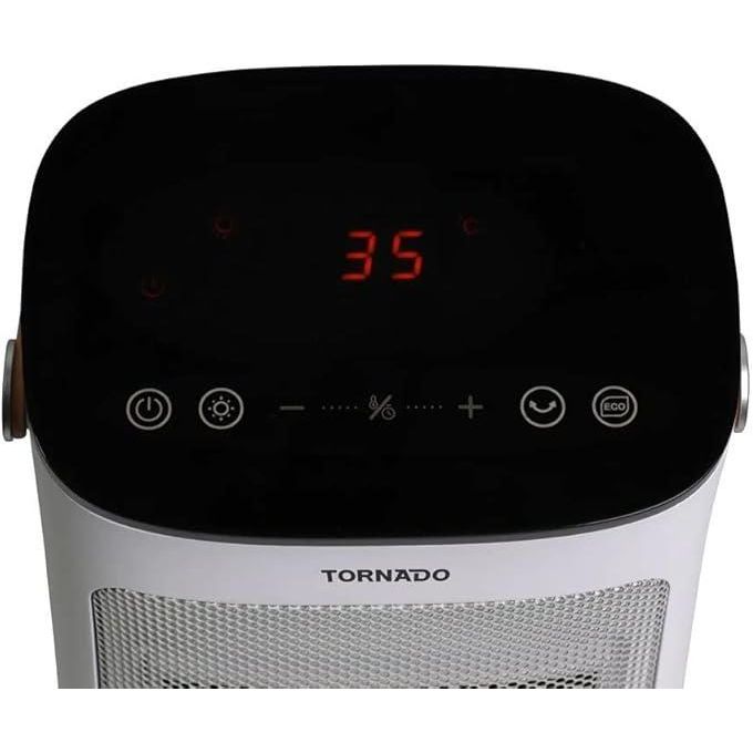 TORNADO Ceramic Heater, 2000 Watt, 16 meter, White TPH-2000T