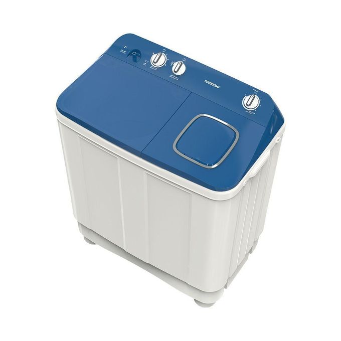 TORNADO  TMH-HS10CP(WB)Semi-Automatic Washing Machine 10 kg with Pump - White × Blue