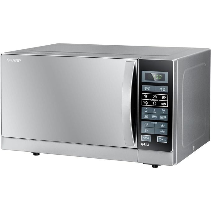 Sharp ميكروويف شواية بسعة 25 لتر - قدرة 900 واط - مزود بـ 6 قوائم طهي، أسود، موديل R-750MR(K)