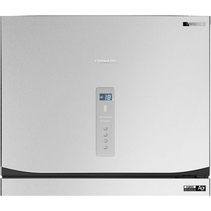 TORNADO Refrigerator Inverter Digital No Frost 450 Liter Silver RF-580ATV-SL