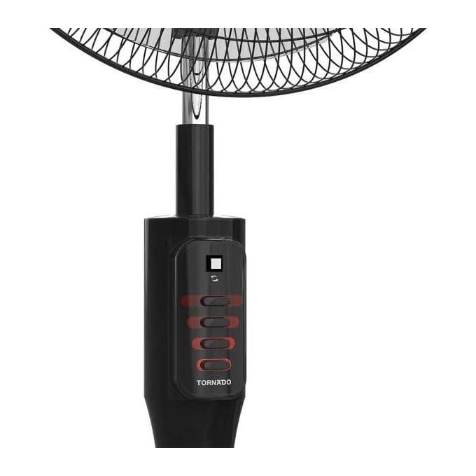 TORNADO Stand Fan 18 Inch, 4 Blades, Black x Red TSF-18MB