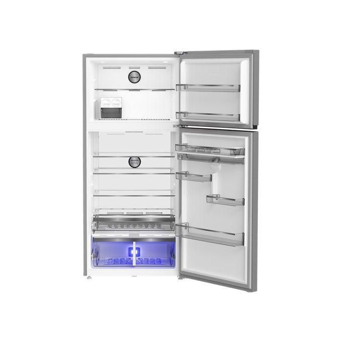 Hitachi  2-Door Refrigerator, 650 Liters (Net 630 Liters), No Frost, Digital Touch Screen, With Dispenser, Stainless Steel, Inverter, Blue Light