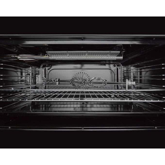La Germania فرن قائم بذاته 9M10G4A1X4AWW، 90x60 سم، 5 شعلات غاز - أسود
