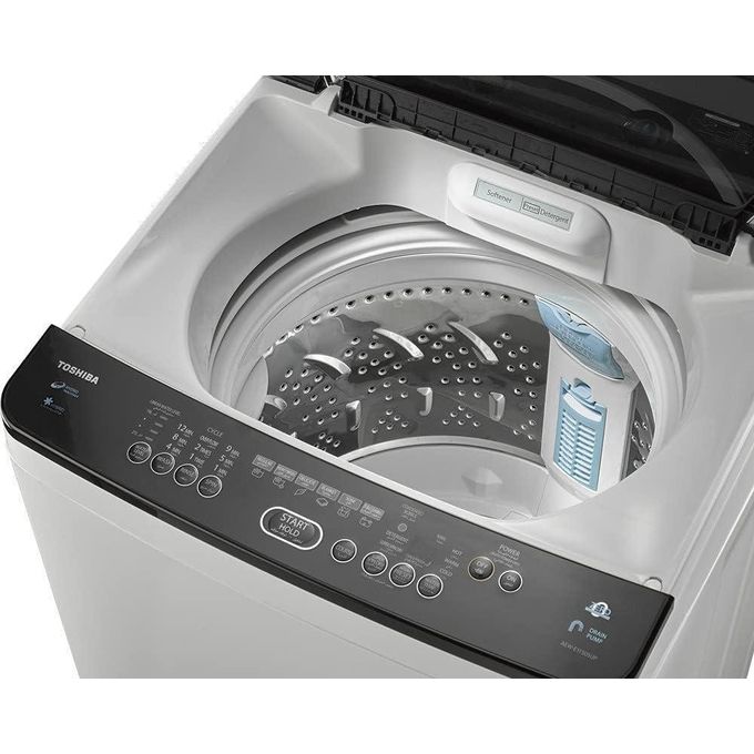 Toshiba غسالة أوتوماتيكية تحميل علوي سعة 11 كجم مع مضخة لون أبيض AEW-E1150SUP