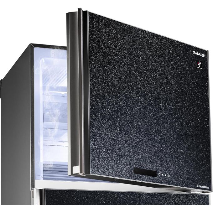 Sharp ثلاجة بابين بدون صقيع مع عاكس رقمي SJ GV69G BK، سعة 538 لتر، أسود، الكمية 1