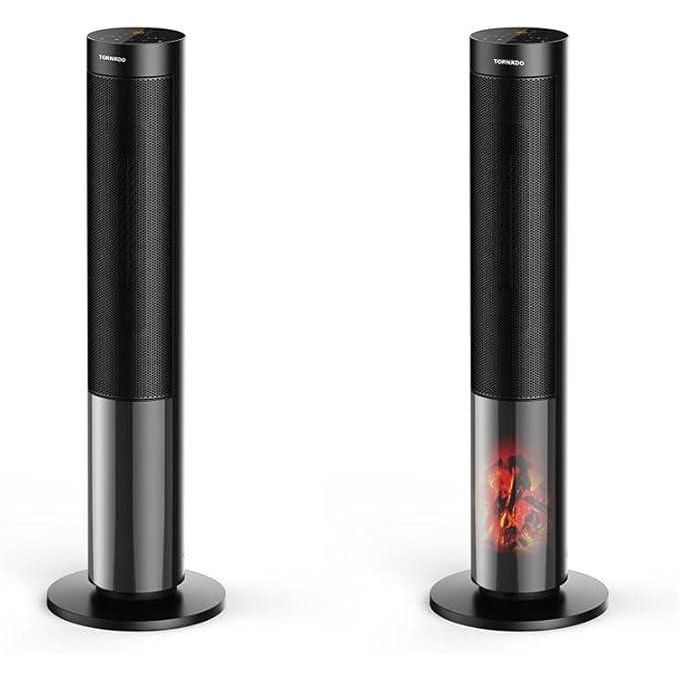 TORNADO Electric Ceramic Heater 2000 Watt 16 M Black Color with Display and Remote Control TPH-2000WF