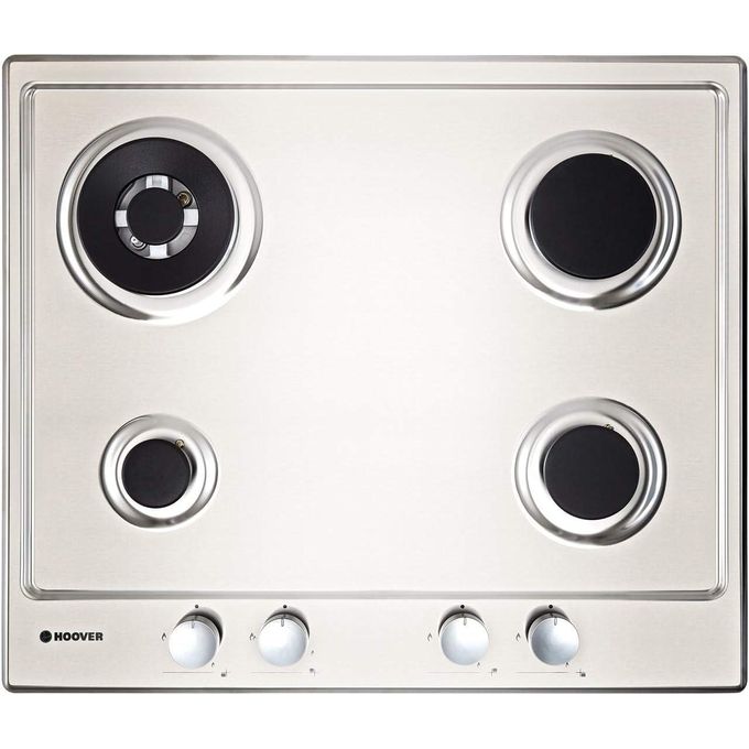 Hoover موقد غاز مدمج 4 شعلات HHG6BR4MX، 60x60 سم - فضي