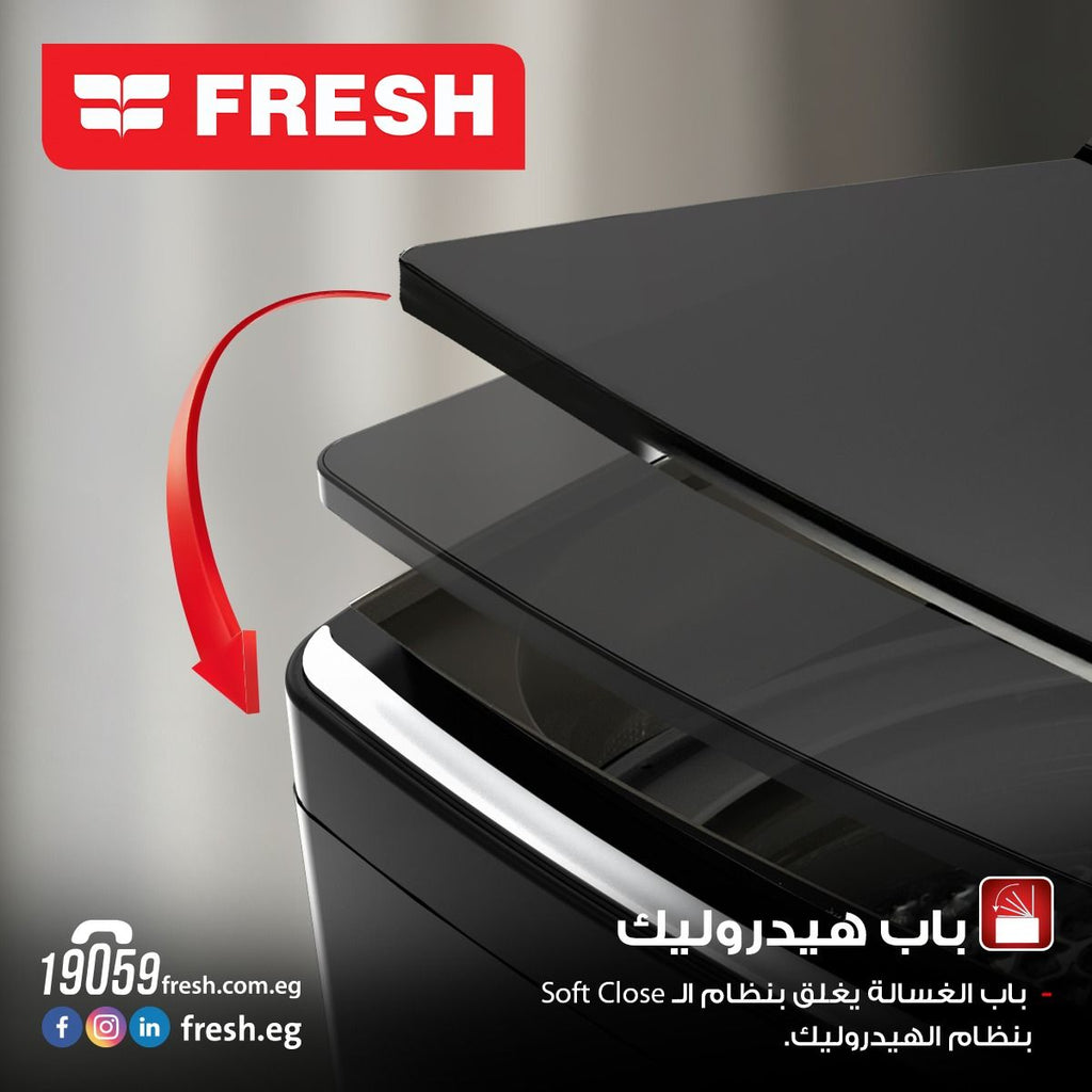 Fresh Top Loading Washing Machine 10K.G. - Black LED