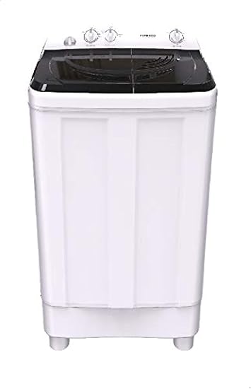 Tornado Half Automatic Washing Machine, 12 KG, TWH-Z12DNE-W(BK) - White Black