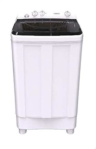 Tornado Half Automatic Washing Machine, 12 KG, TWH-Z12DNE-W(BK) - White Black
