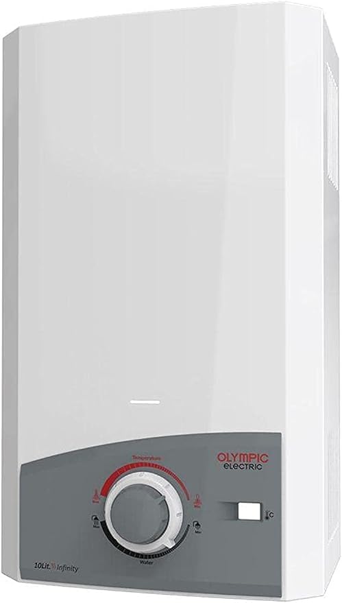 Olympic vicki gas heater 10l white digital smoke - White