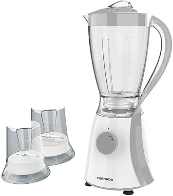 Tornado Blender, 600 Watt, 1.5 Litres, Black & White - TB-600/2