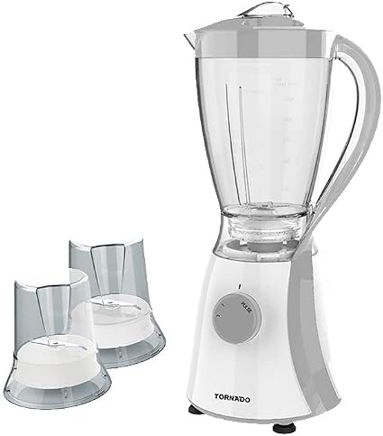Tornado Blender, 600 Watt, 1.5 Litres, Black & White - TB-600/2