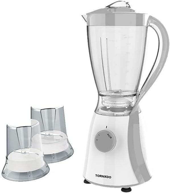 Tornado Blender, 600 Watt, 1.5 Litres, Black & White - TB-600/2