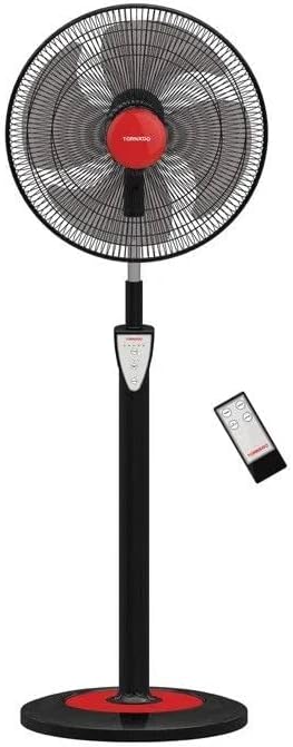 Tornado Stand Fans 18 inch , 4 Blades With Remote Control , EFS-95SR - Red&Black