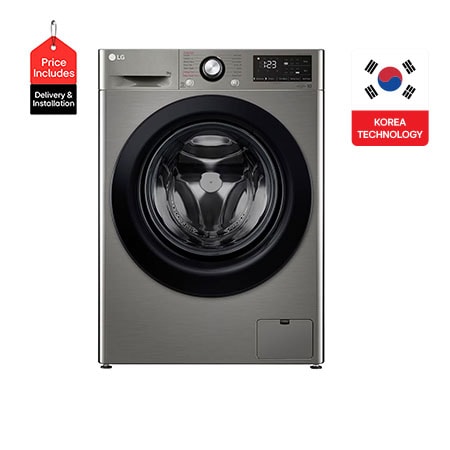 LG Vivace Pro Front Load Automatic Washing Machine, 9 KG, F4R3VYG6P - Silver