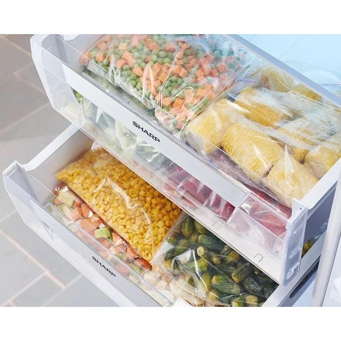Sharp Deep Freezer Inverter Digital No Frost 6 Drawers 250 Liter, Stainless FJ-EC23(ST)