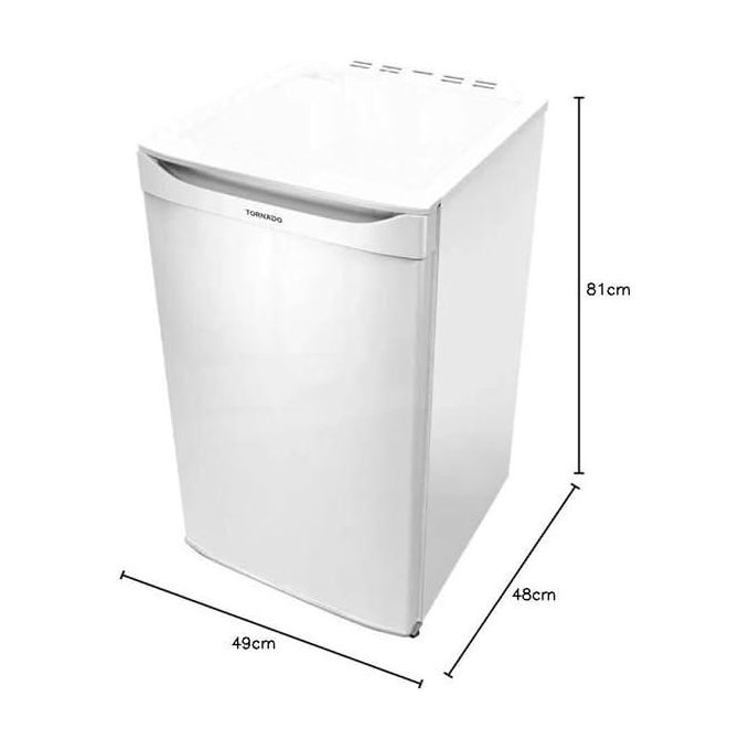 TORNADO Refrigerator Defrost 100 Liter, 1 Door Mini Bar In White Color MBR-AR100-W